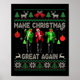 Poster Faça o Excelente de Natal de novo Papais noeis Tru