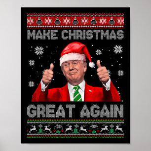 Poster Faça o Excelente de Natal de novo Xmas Engraçado T