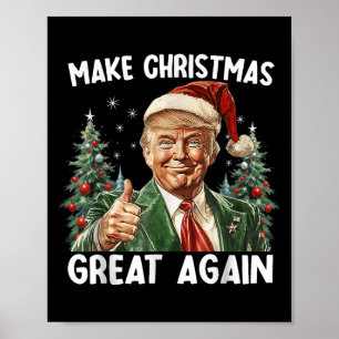 Poster Faça o Natal Grande Novamente Funny Santa Trump 20