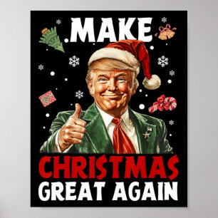 Poster Faça o Natal Grande Novamente Papai Noel Engraçado
