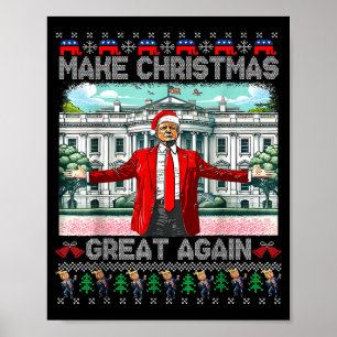 Poster Faça o Natal Grande Novamente Xmas Divertido Trump