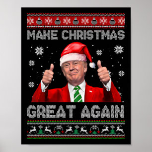 Poster Faça o Natal Grande Novamente Xmas Divertido Trump