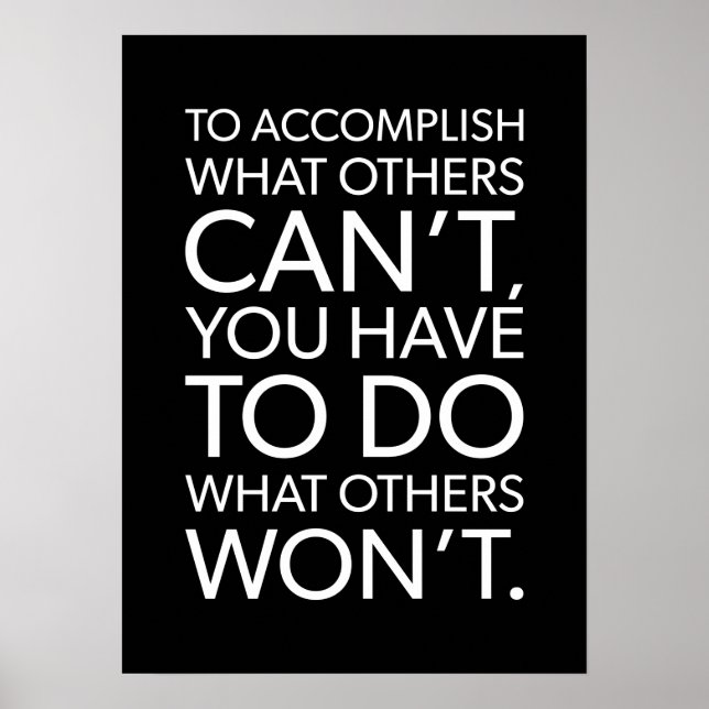 Poster Faça o que os outros não fazem - Sucesso motivacio (Frente)