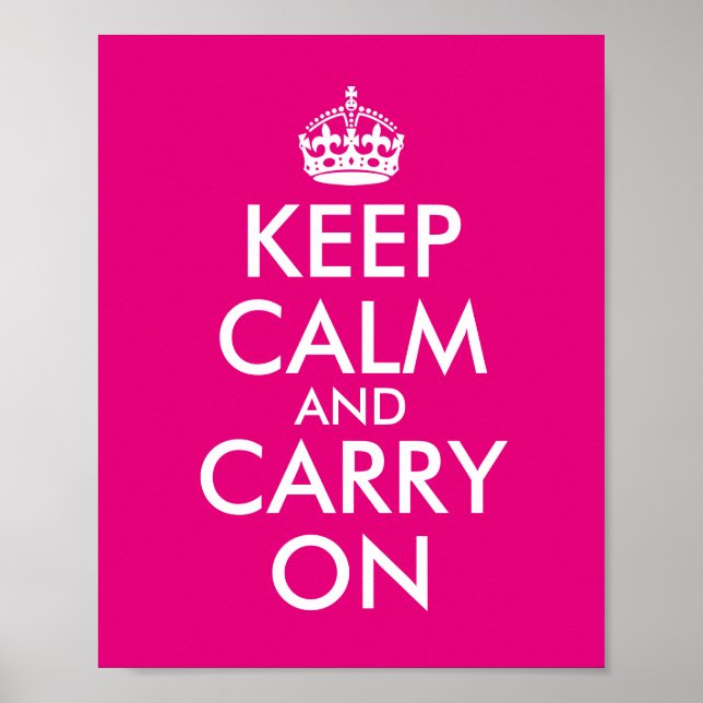 Poster Faça o Seu Próprio Mantenha a Calma e Continue com (Frente)