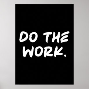 Poster Faça O Trabalho - Motivação Do Hustle Gym De Suces