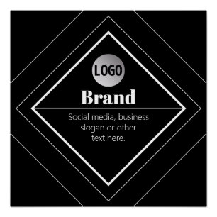 Pôster Faça o Upload do Seu Logotipo e Design de Texto Pe