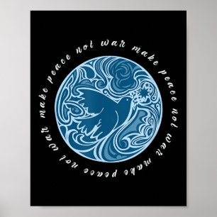 Poster Faça Paz, Não Guerra - Pombo da Paz