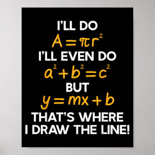 Poster Faça Piada Matemática Fórmula Matemática