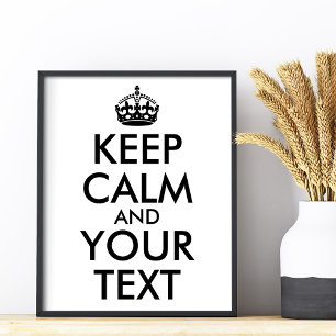 Poster Faça seu próprio preto ficar calmo e seu texto
