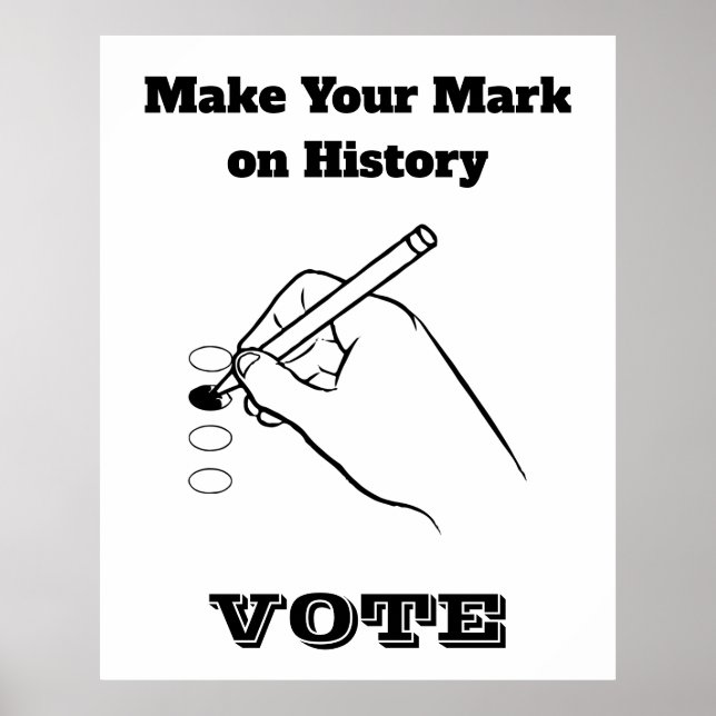 Poster Faça sua marca no histórico (Frente)