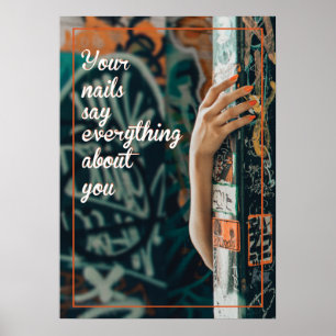 Poster Faça suas unhas refletirem sua personalidade, preg