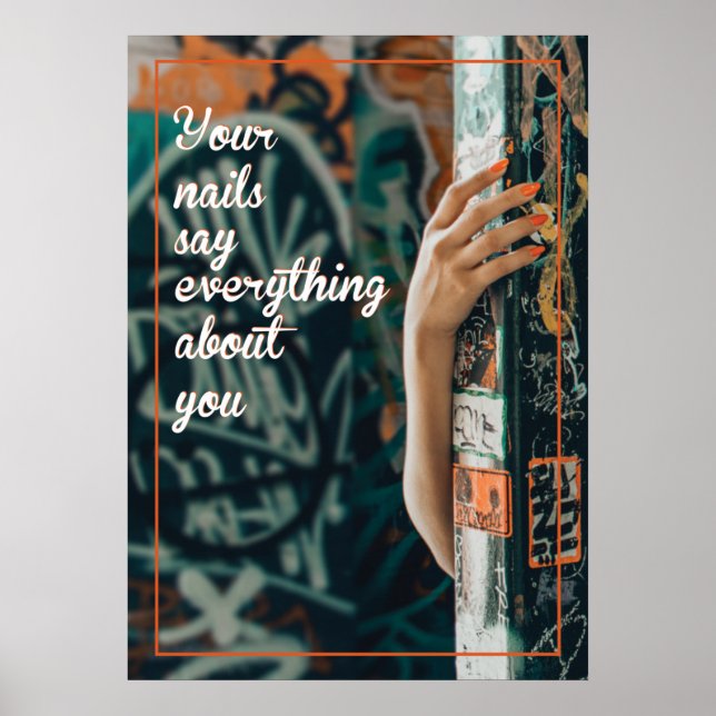 Poster Faça suas unhas refletirem sua personalidade, preg (Frente)