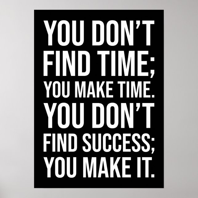 Poster Faça sucesso - Motivação do Hustle Grind (Frente)