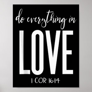 Poster Faça Tudo Com Amor 1 Cor 16_14 Versículo Bíblico C