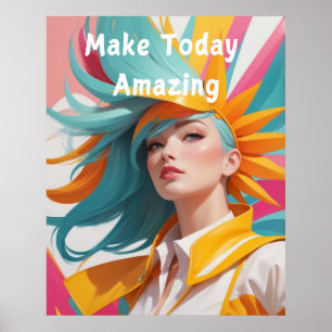 Poster Faça uma citação incrível hoje em dia na Wall Art
