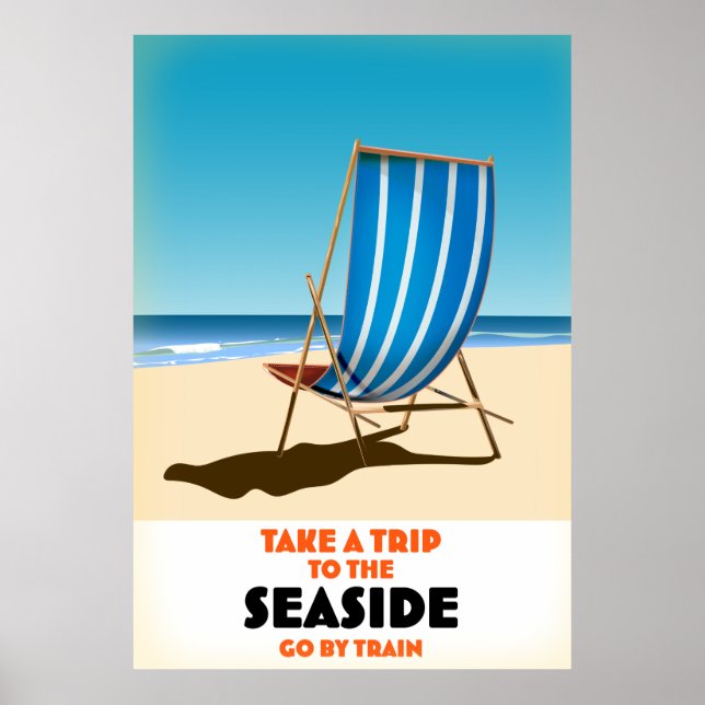 Poster Faça uma viagem para a orla marítima (Frente)