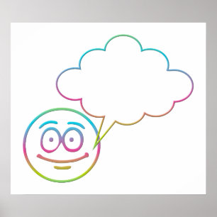 Pôster Face #1 with Speech Bubble