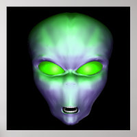 Face Alienígena Verde