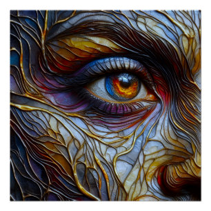 Pôster Face da abstrato