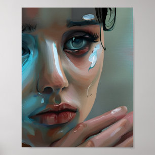 Poster Face das mulheres Trabalho de arte gerado por AI