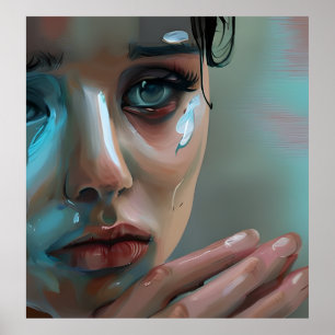 Poster Face das mulheres Trabalho de arte gerado por AI