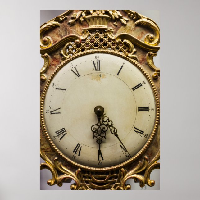 Pôster face de relógio do século 19, Alemanha (Frente)