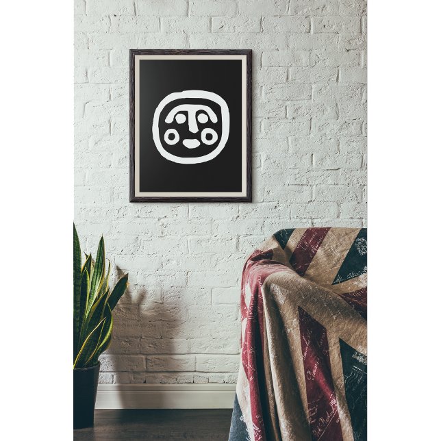 Poster Face Guerreira Pré-Histórica - Tribal Antiga (Criador carregado)