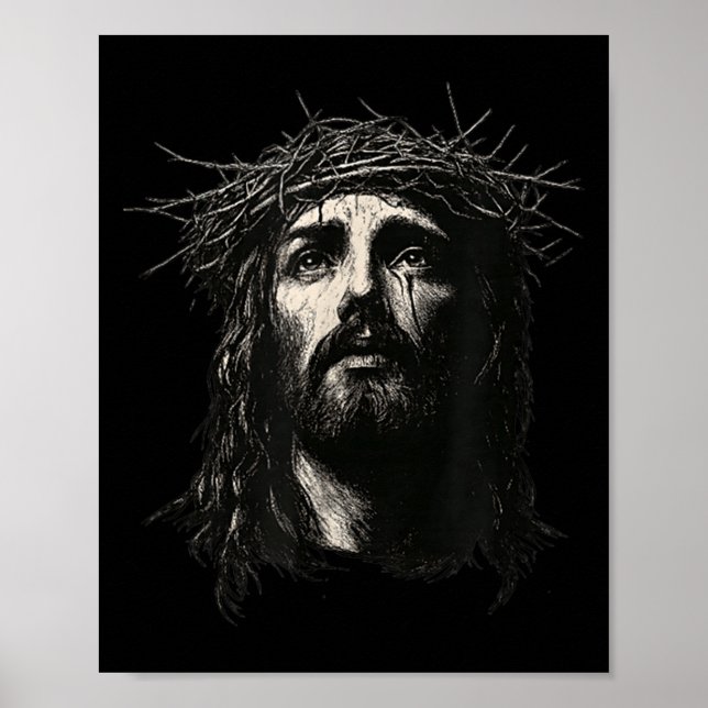 Poster Face Of Jesus Christ Crown Of N Religious Christma (Frente)
