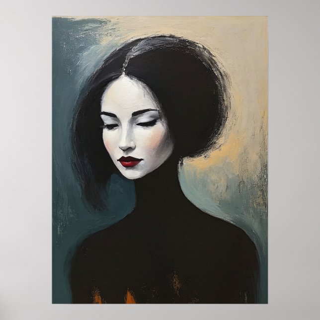 Poster Faceless Beauty Portrait Painting (Frente)