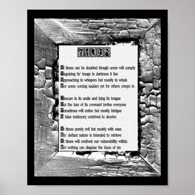 Pôster Faces de Sin (Frente)