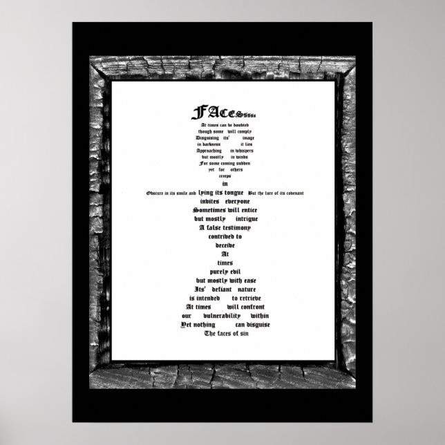 Pôster Faces de Sin (Frente)