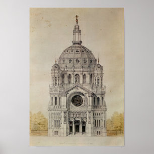 Poster Fachada ocidental da igreja de St. Agostinho