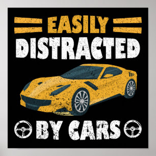 Poster Fácil Distração Por Carros
