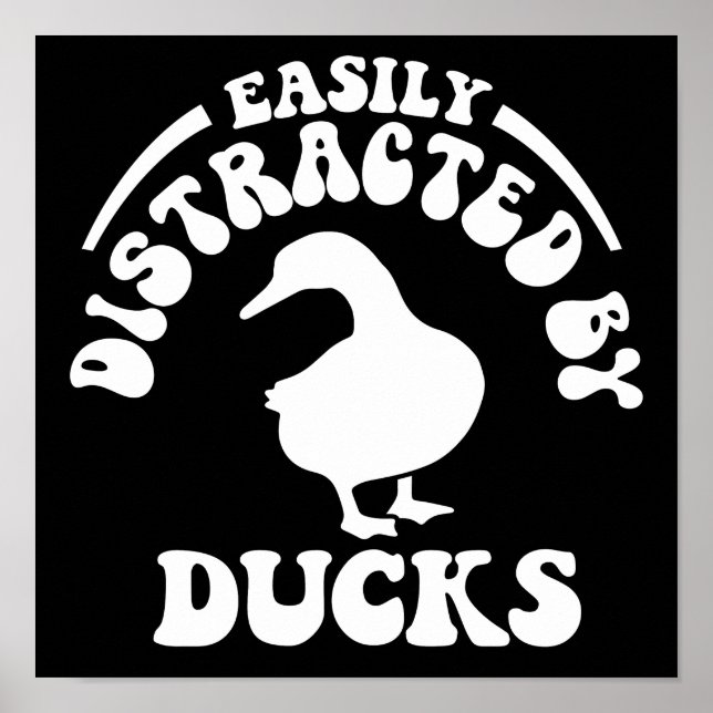 Poster Fácil Distração Por Patos (Frente)