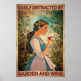 Poster Facilmente distraída por vinhas de jardim e vinha