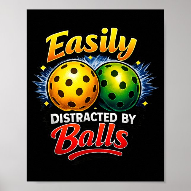 Poster Facilmente distraído pelo humor engraçado dos joga (Frente)