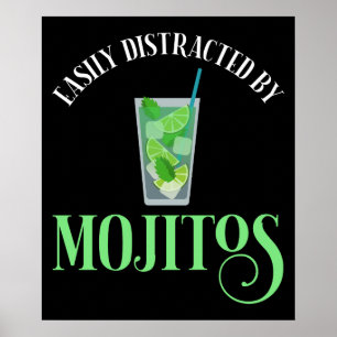 Poster Facilmente Distraído Por Mojitos