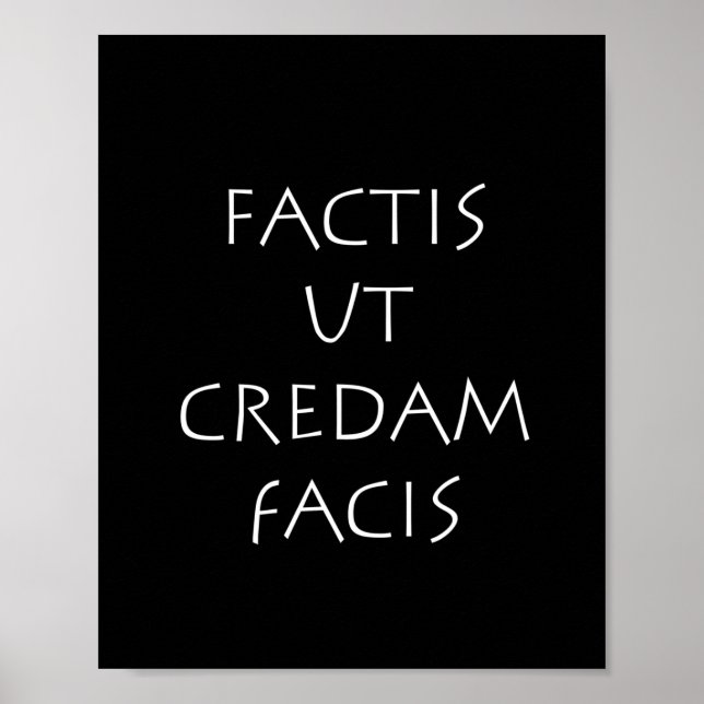 Poster Factis ut credam facis (Frente)