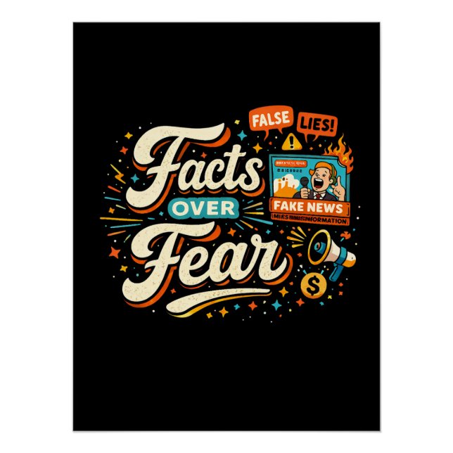Pôster Facts Over Fear (Frente)