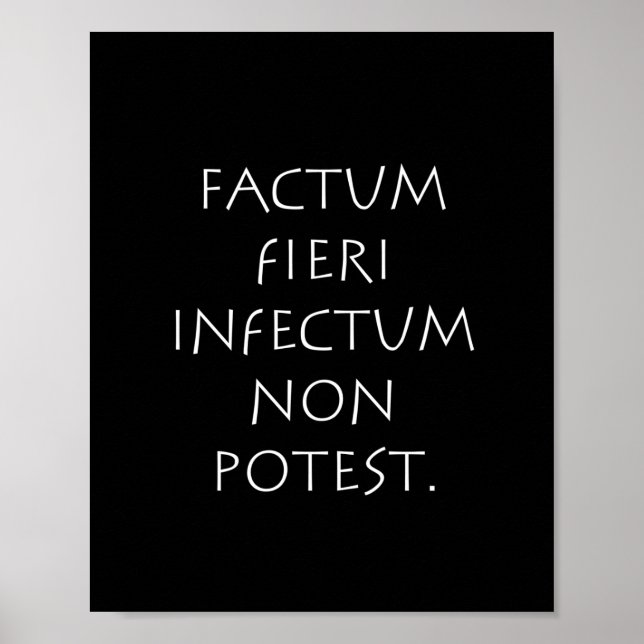 Poster Factum fieri infectum non potest (Frente)