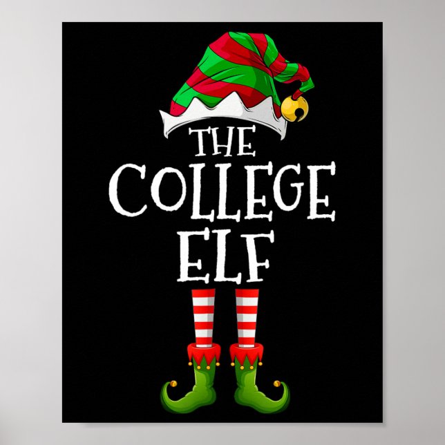 Poster Faculdade de Elf Divertida Combinação de Pajama Gr (Frente)