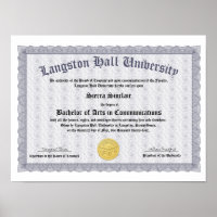 Faculdade de Honra ou Diploma Universitário Réplic