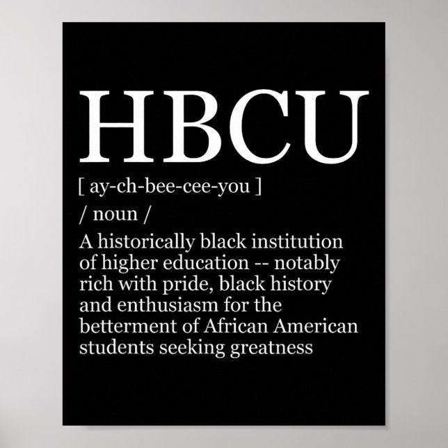Poster Faculdades e Universidades Hbcu Mês da História Ne (Frente)
