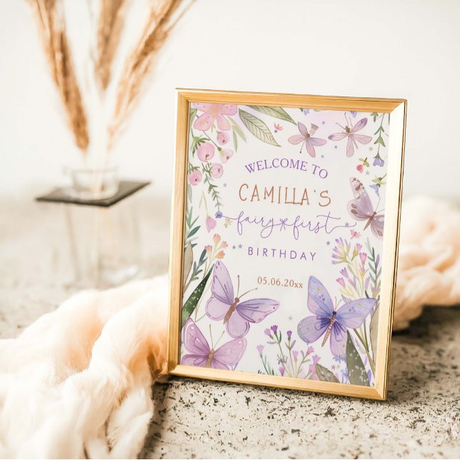 Poster Fada 1º aniversário Festa de primeiro aniversario (Criador carregado)