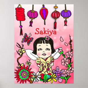 Poster Fada Amada Personalizada, Abençoada e Adorada