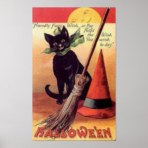 Pôster Fada Amiga Vintage Halloween