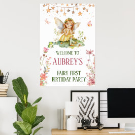 Poster Fada Caprichosa Primeiro Aniversário