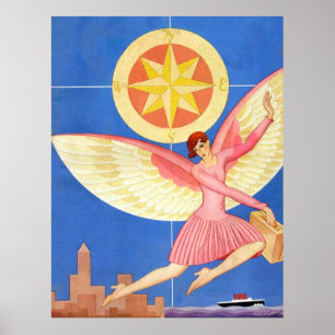 Poster Fada da cidade vintage