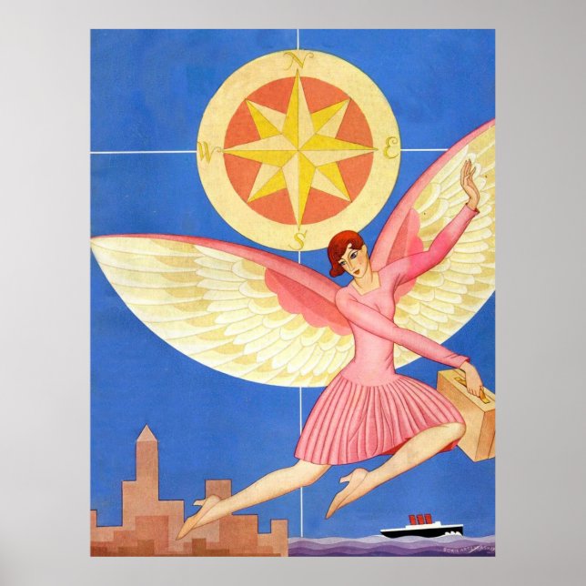 Poster Fada da cidade vintage (Frente)