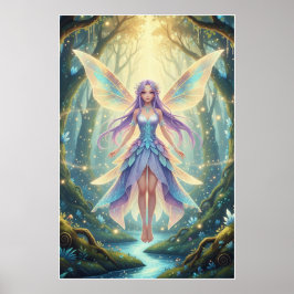Poster Fada da Floresta Encantada | Arte de Fantasia Mági